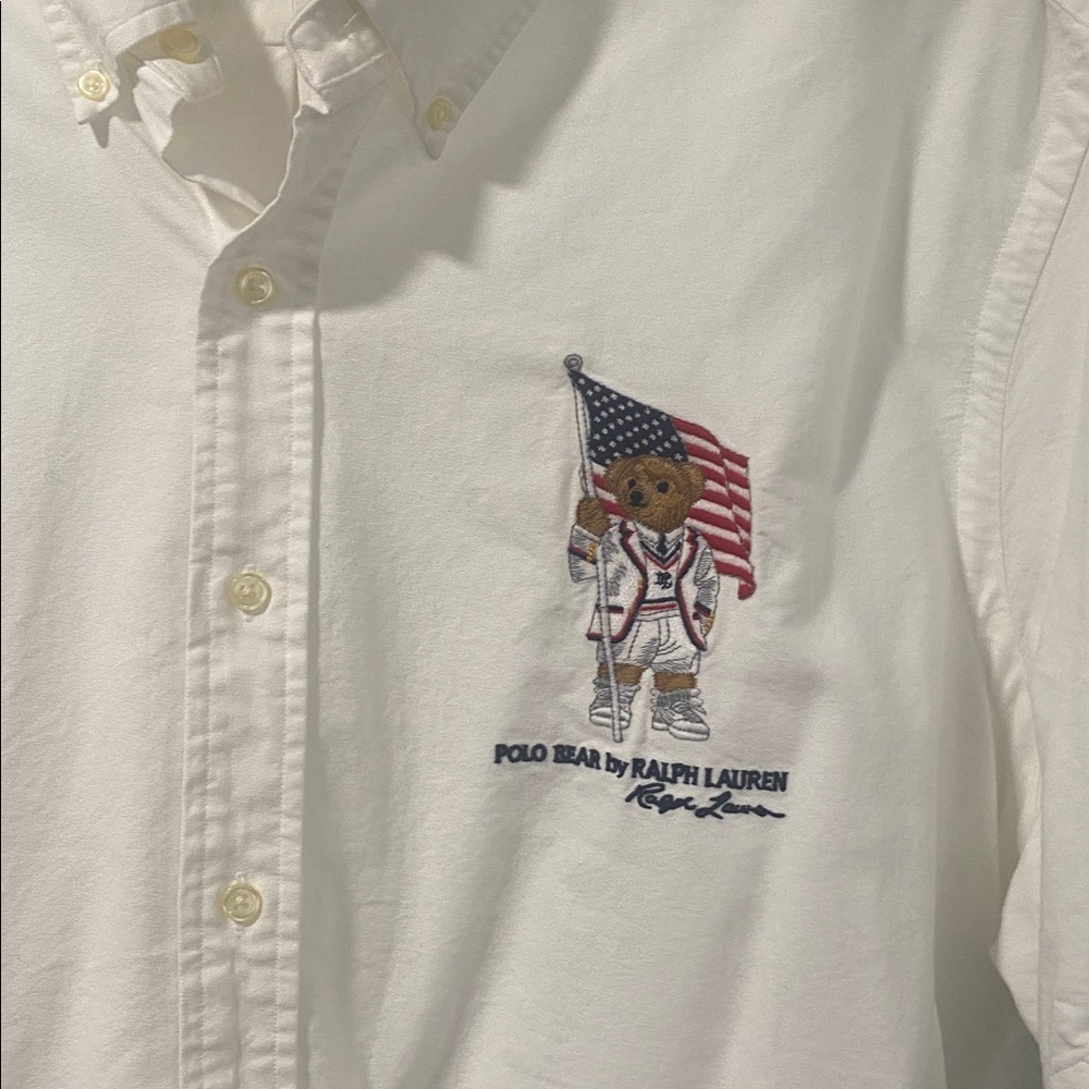 Men’s Ralph Lauren Vintage Polo Bear shirt. Size XXL. Pre loved condition.